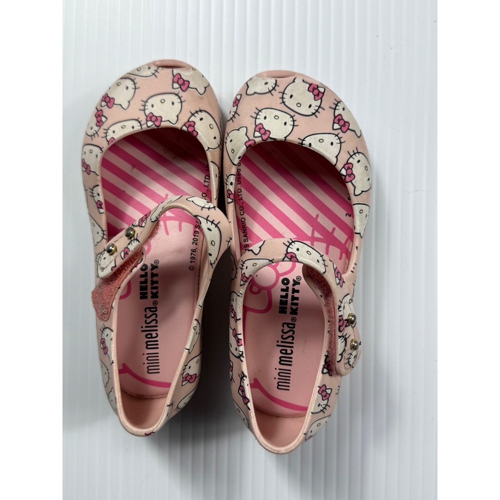 Mini Melissa Hello Kitty Pink Flats‎ Shoes Toddler Girl Size 3